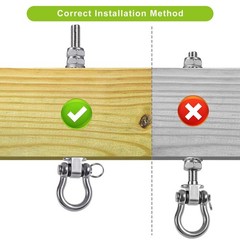 Swing Hangers with Bearing – 2 Pack Stainless Steel 304 Hardware Hooks for Wo…