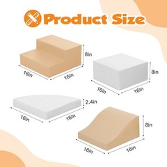4-Piece Soft PU Leather Toddlers Climbing Toys, Baby Foam Climbing Blocks for…