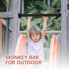 16.5″ Outdoor Monkey Bars Set of 6 – Black Metal Climbing Playground Ladder Kit