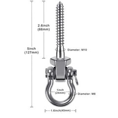 2 of Sets Permanent Antirust 304 Stainless Steel 180° Swing Hangers, Bracket