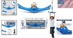 Ninja-Twister Swing Spins Set: Slackline Attachments – 360° Handle Twist-Spin Fl
