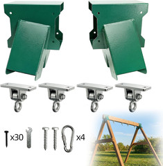 Swing Sets Brackets Heavy Duty – 2 A-Frame End Swing Set Brackets and 4 Swing Ha