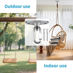 Stainless Steel Heavy Duty Swing Hanger, Eye Hooks with Brackets Wooden and C…