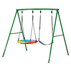 VEVOR Swing Set for Backyard Swingset Outdoor for Kids 2 Seats A-Frame Stand