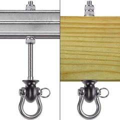 Set of 2 Permanent Antirust Stainless Steel 304 Heavy Duty Swing Hangers, 180…