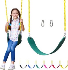Swing for Outdoor Swing Set – Swing Seat Replacement Kit with Heavy Duty Chai…