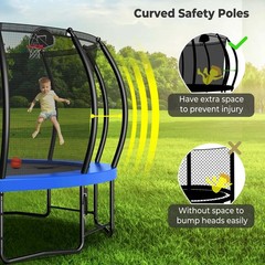 Lyromix 12 14 15 16FT Trampoline Outdoor with Basketball Hoop, Trampoline wit…