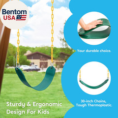 3 Pack Assorted Swing Set, Including 1 Gym Rings Trapeze Bar and 2 Pcs Swings wi