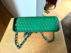 Vtg Metal Kid’s Swing | Green Chained Swing Set Swing | 1950’s Coolvent Swing