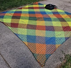 AONEKY Playground Net 9′ x 9′ Multicolor Kids Climbing Cargo Net Double Layer