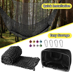 Climbing Cargo Net 9.8′ X 9.8′, Double Layers Playground Safety Net, with Storag