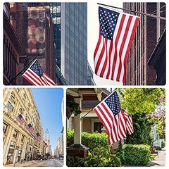 American Flag – Outdoor Heavy Duty Durable 210D Oxford Polyester US 1×1.5 Ft