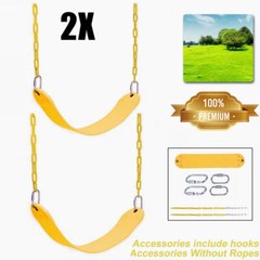 2x Swing Seat Heavy Duty Swing Set Accessories Swing Seat Kits with Coated Chain