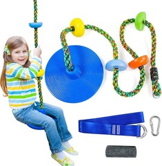 Outdoor Kids Swing Set – Includes Tree Strap & Easy Installation for Safety