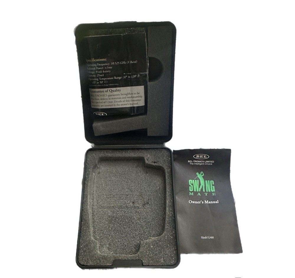 Bel Swing Mate G460 Golf Swing Trainer CASE AND INSTRUCTIONS ONLY