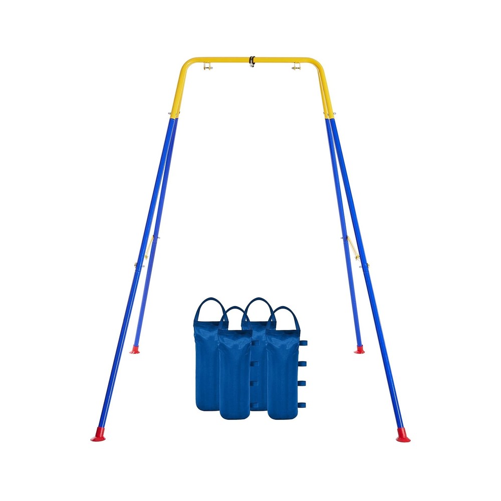 FUNLIO Foldable Swing Stand for Kids with 4 Sandbags, Heavy Duty Metal A-Fram…