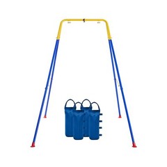 FUNLIO Foldable Swing Stand for Kids with 4 Sandbags, Heavy Duty Metal A-Fram…