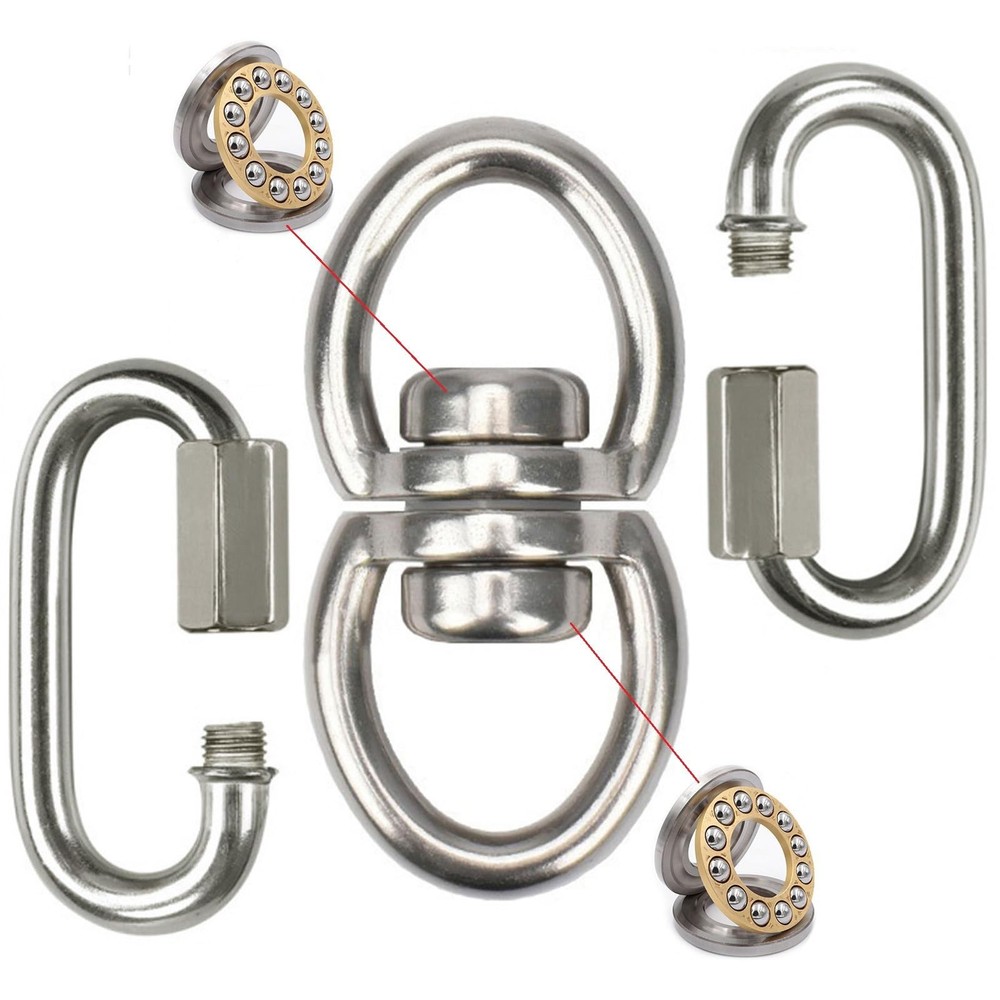 Swing Swivel Hanger Breaking Strength 360Â° Rotator for Tree Swing, Hammock