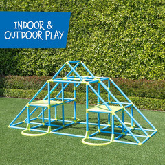 Mega Pyramid Monkey Bars Climbing Tower Active Outdoor Fun for Kids Ages 3 to 8