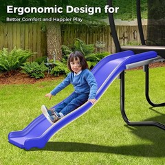 Plastic Trampoline Slide for 8-16FT, Heavy Duty Outdoor Slide for Trampoline,…