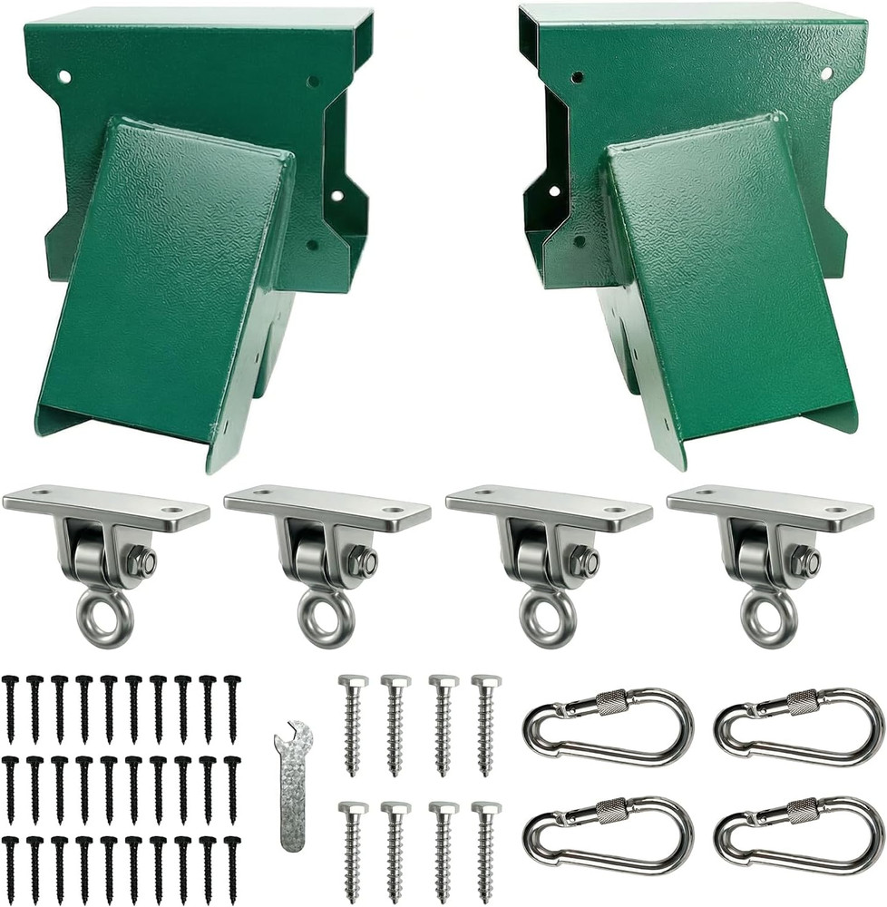 Swing Sets Brackets Heavy Duty – 2 A-Frame End Swing Set Brackets and 4 Swing Ha