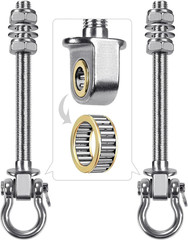 Heavy Duty Bearing Swing Hangers, 2 Pack Stainless Steel Swing Set Hooks for Woo