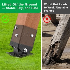 Heavy-Duty Swing Set Brackets, A-Frame Swing Set Hardware Kit, 2 End Brackets…