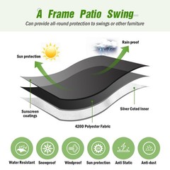 Outdoor Swing Cover, Waterproof and Heavy-duty, Cover for Patio A Frame Swing…