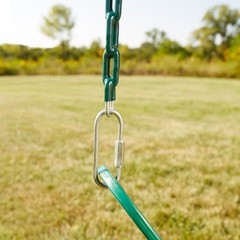 WS 5100 2 Pack of Green Swing Seats with Ring/Trapeze Combo Swing Swing Set R…