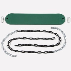 Green Resin Commercial Grade Wide Thick Swing Seat Heavy Duty Welded Link Chain