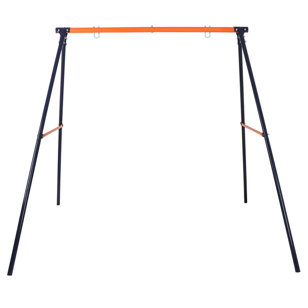 Kids Swing Set Steel Frame Stand Weatherproof Powder-Coated MAX 220 LBS Sturdy