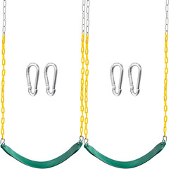 2 Pack Green Swing Seats Heavy Duty with 66″ Chain, Swing Set Accessories Replac