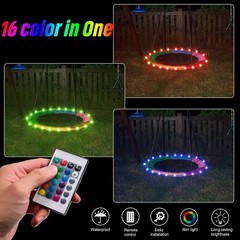16-Color LED Outdoor Swing Rim Light – Waterproof, Remote Control, Easy Insta…