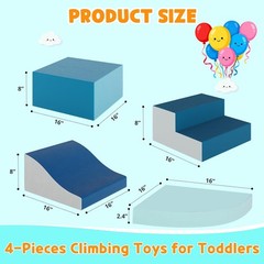 4 Pcs Climbing Toy Set Lightweight Foam Building Blocks for Kids Play Equipment