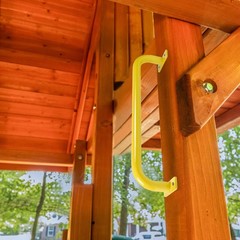 2 Pack 17 Inch Metal Outdoor Playground Handles, Yellow