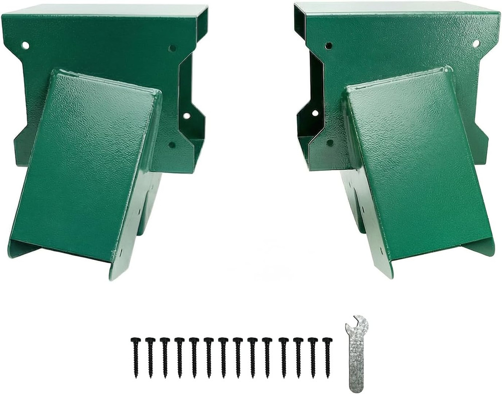 A-Frame End Swing Set Brackets – 2 Pcs Heavy Duty Carbon Steel Hardware with Mou