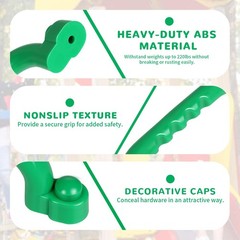 4Pcs Playground Safety Handles -Swing Set & Climbing Frame Hand Grips, Multi-…
