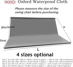 Patio Porch Swing Seat Cover, 2/3 Seater Bench Swing Cushion Replacement Cove…