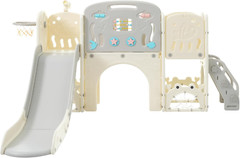 11In 1 Toddler Slide, Kid Slide for Toddlers Age 1-3 with Ring Toss, Basketball