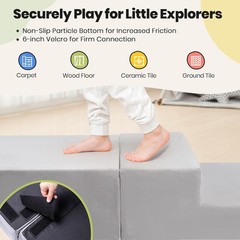 6-Piece Foam Climbing Blocks for Toddlers, Climb and Crawl Soft Foam Play Set…