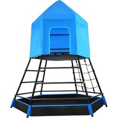 Hapfan Jungle Gym Dome Climber with Sandbox and Tent Kids Outdoor Playground Set