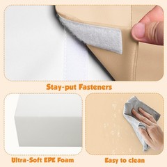 4-Piece Soft PU Leather Toddlers Climbing Toys, Baby Foam Climbing Blocks for…