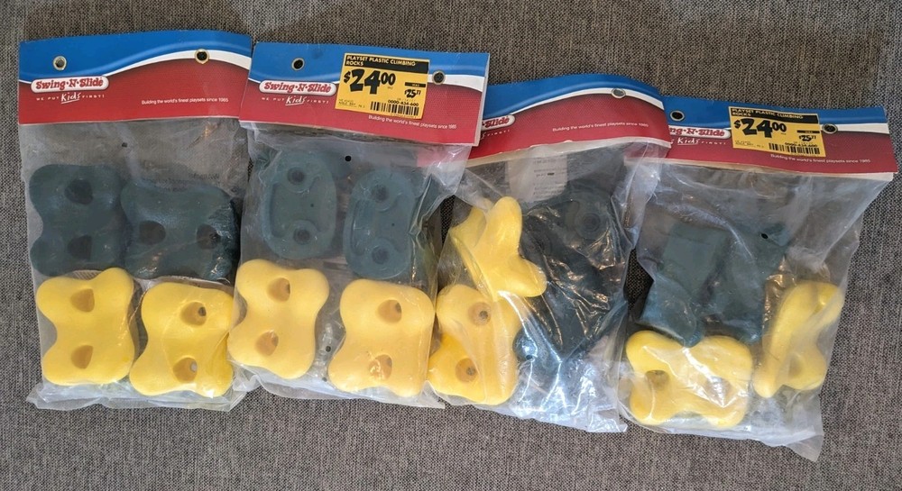 Lot of 4 New Packs Of Swing N Slide Climbing Rocks – Climbing Wall Building