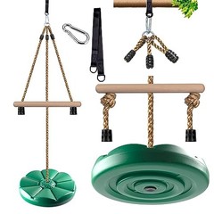 Disc Swing for Kids Height Adjustable Gym Monkey Bars