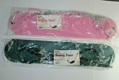 Set of 2 Heavy Duty Swing Seat with Chains Elite Home Products Green & Pink