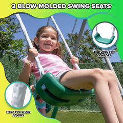 Northridge Metal Swing Set with Slide and Swings for Kids 3-8