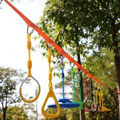 Ninja Rings Monkey Bars Swing Trapeze Bar Playground Swingset Rings Ninja Course
