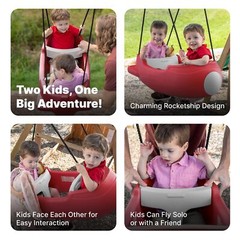 Step2 Rocket Swing for Two Baby Outdoor Swing Outside Weather-Resistant Rope