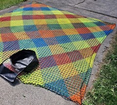 AONEKY Playground Net 9′ x 9′ Multicolor Kids Climbing Cargo Net Double Layer