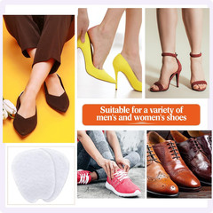 9 Pairs Felt Shoe Tongue Pads Self Adhesive Cushion Inserts White Large Size